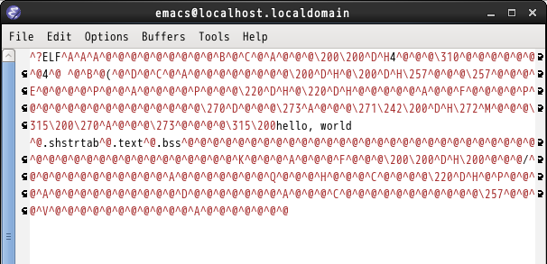 Screenshot of Emacs